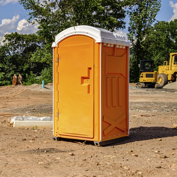 how often are the porta potties cleaned and serviced during a rental period in Roseville